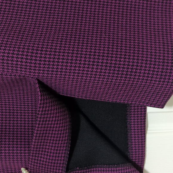 Purple houndstooth pencil skirt - Picture 6 of 6